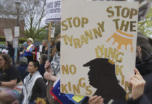 Millions in US expected to join ‘No Kings’ protests against Trump