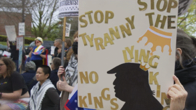 Millions in US expected to join ‘No Kings’ protests against Trump