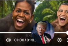 Leavitt says Truth Social posts are straight from Trump…a week after his team blamed a staffer for ‘Obama ape’ video Leavitt says Truth Social posts are straight from Trump…a week after his team blamed a staffer for ‘Obama ape’ video